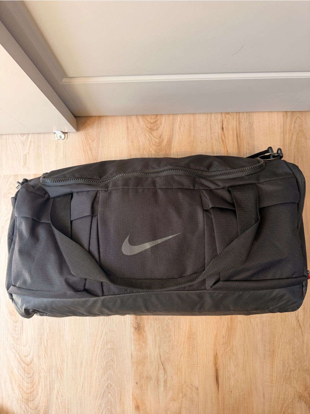Nike x Hockey Canada Black Duffel Bag with Gray Swoosh Unisex